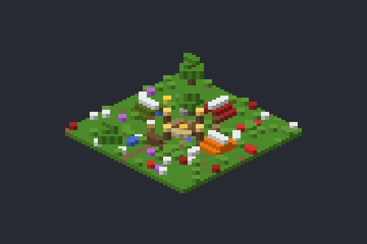 Acampamento da Brisa no Minecraft