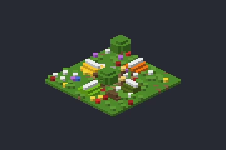 Acampamento da Campina no Minecraft