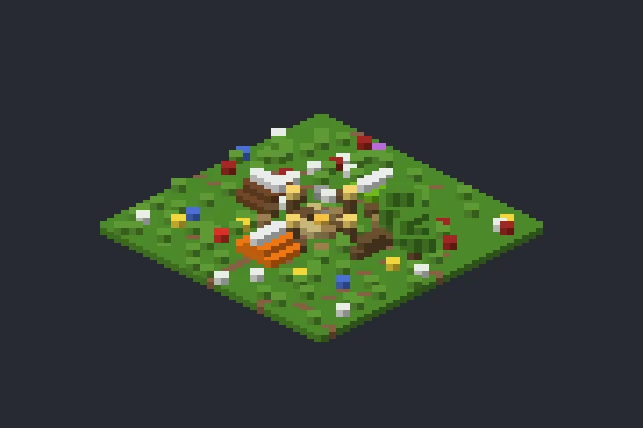 Acampamento da Lua no Minecraft