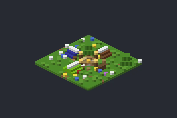 Acampamento das Flores no Minecraft