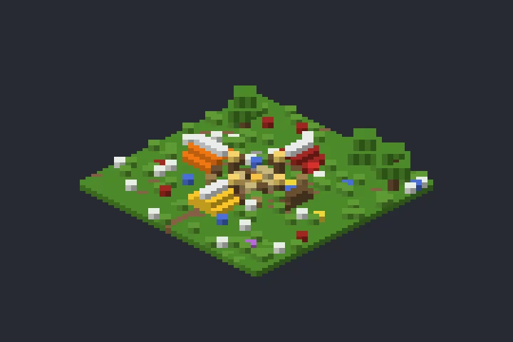 Acampamento de Aventureiros da Lua no Minecraft