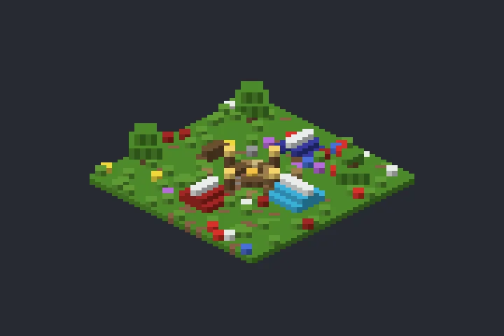 Acampamento de Aventureiros do Crepúsculo no Minecraft