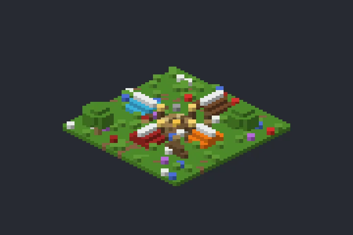 Acampamento do Arvoredo no Minecraft