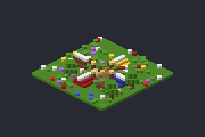 Acampamento do Mirante no Minecraft