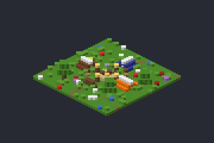 Acampamento do Moinho no Minecraft