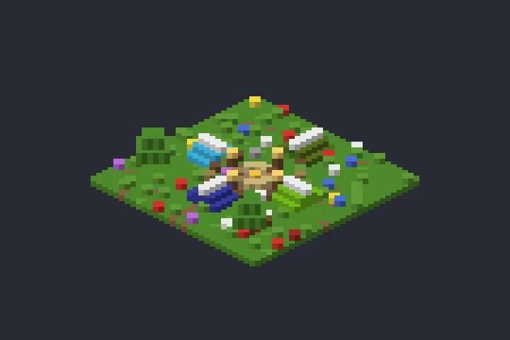 Acampamento na Floresta da Fonte no Minecraft