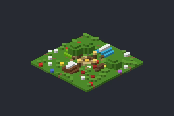 Acampamento na Floresta do Bambuzal no Minecraft