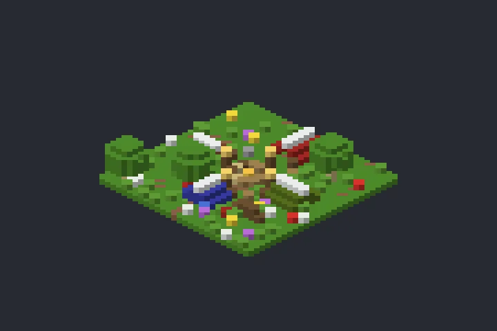 Acampamento na Floresta do Recanto no Minecraft