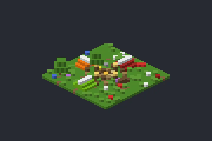 Acampamento na Floresta do Vale no Minecraft