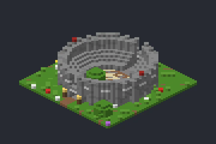 Anfiteatro da Cascata no Minecraft