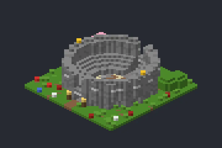 Anfiteatro da Encosta no Minecraft