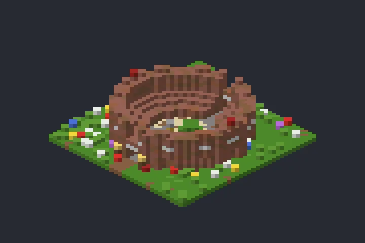Anfiteatro da Lagoa no Minecraft