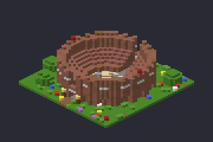 Anfiteatro da Trilha no Minecraft