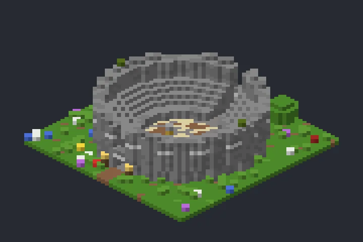 Anfiteatro do Arvoredo no Minecraft