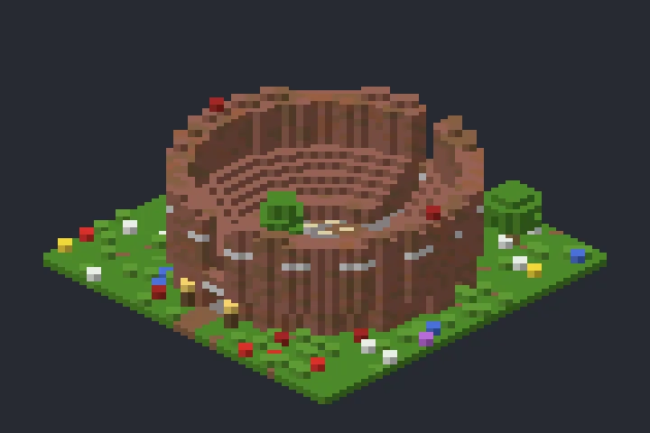 Anfiteatro do Penhasco no Minecraft