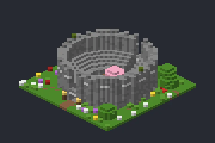 Anfiteatro do Pinheiro no Minecraft