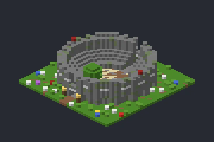 Arena da Encosta no Minecraft