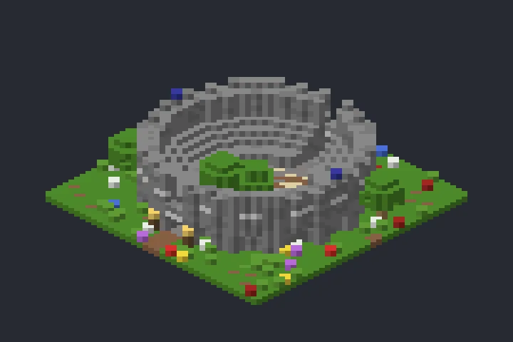 Arena da Fonte no Minecraft