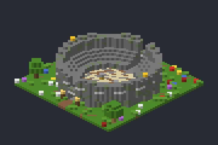 Arena da Trilha no Minecraft
