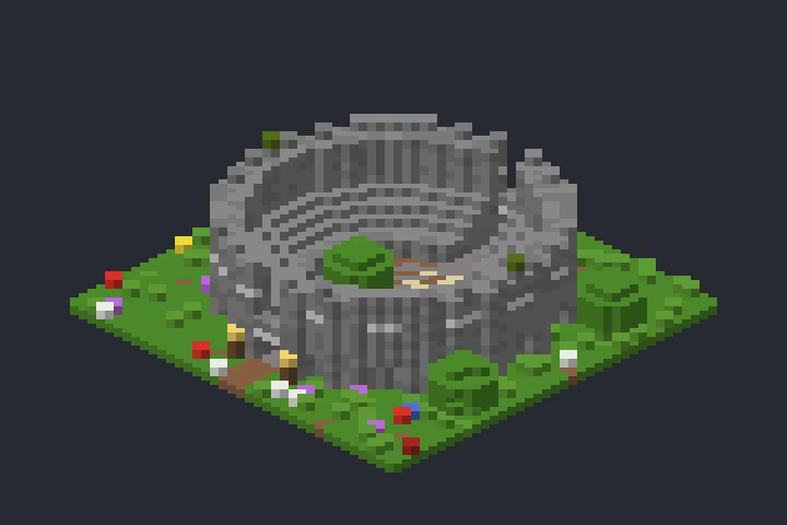 Arena de Combate da Enseada no Minecraft