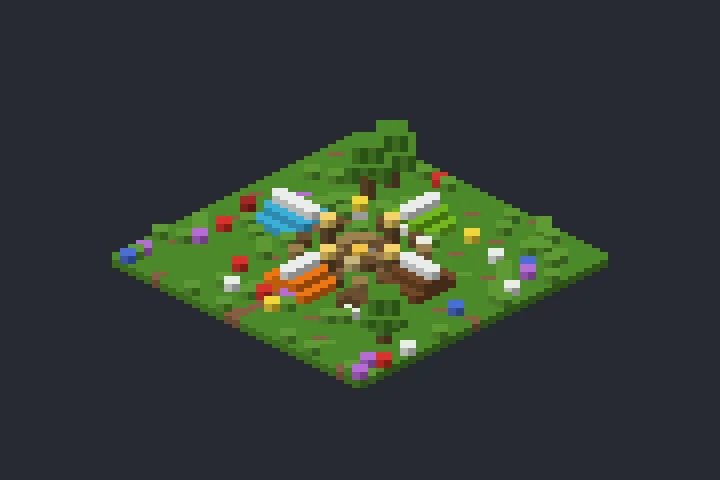 Base de Acampamento da Colina no Minecraft