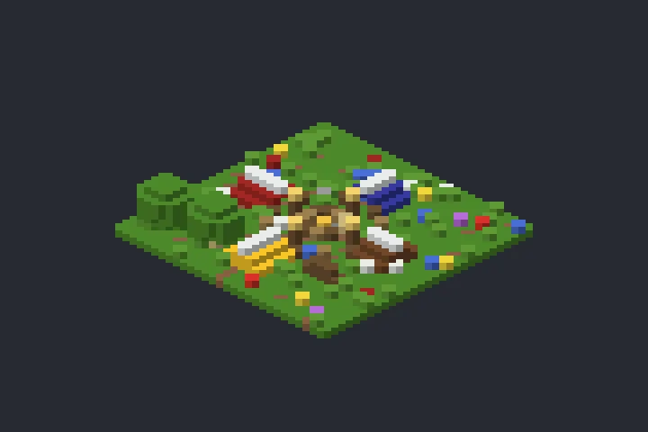 Base de Acampamento das Flores no Minecraft