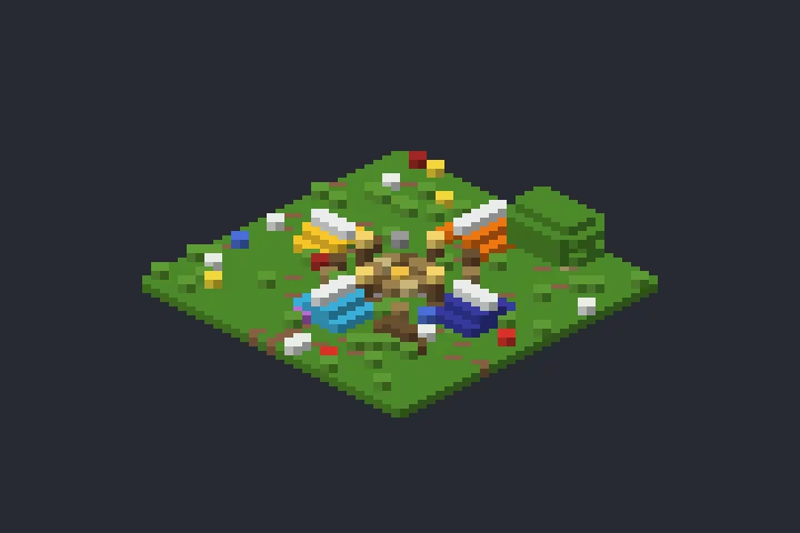 Base de Acampamento das Pedras no Minecraft