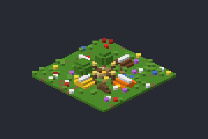 Base de Acampamento do Campo no Minecraft