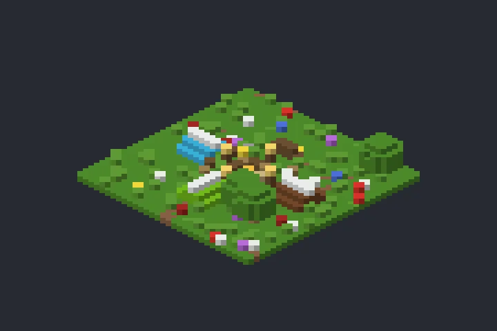 Base de Acampamento do Carvalho no Minecraft