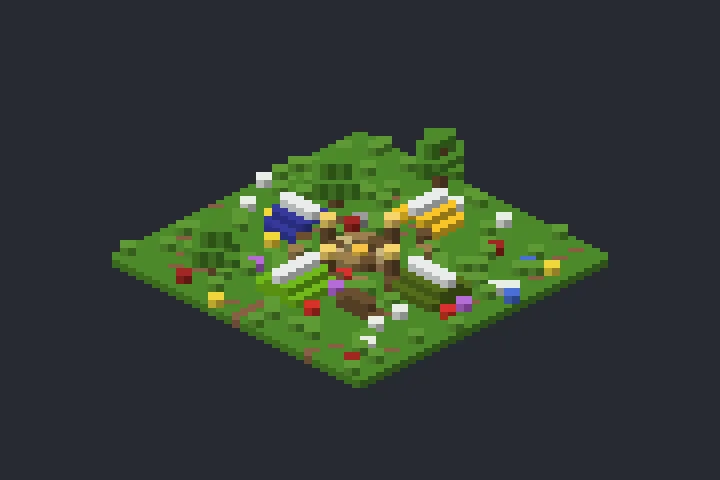Base de Acampamento do Moinho no Minecraft