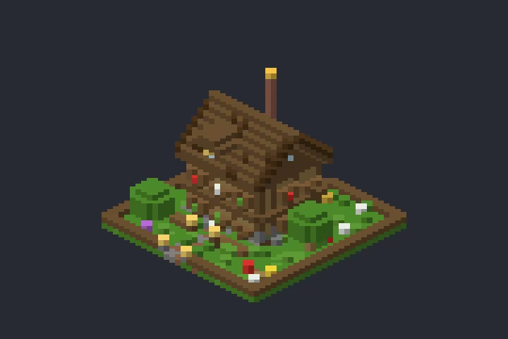 Cabana da Montanha da Fonte no Minecraft