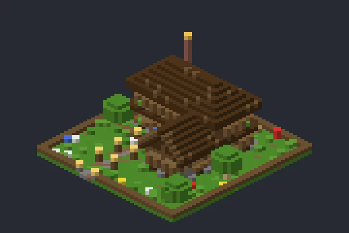 Cabana da Montanha do Lago no Minecraft