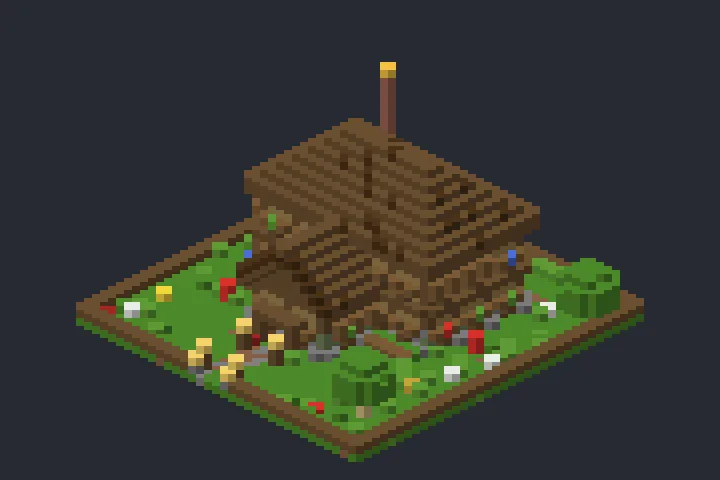 Cabana da Montanha do Lírio no Minecraft