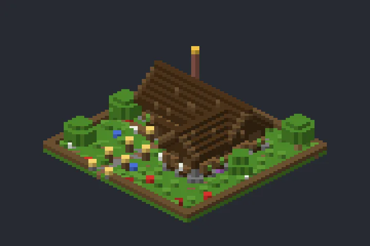 Cabana da Montanha do Pinheiro no Minecraft