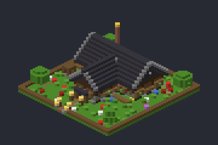 Cabana de Troncos do Carvalho no Minecraft