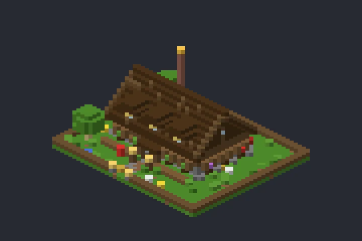 Cabana de Troncos do Planalto no Minecraft