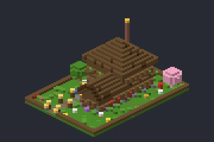 Cabana de Troncos do Recanto no Minecraft