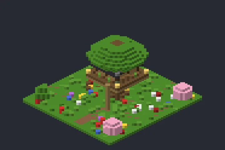 Cabana na Árvore do Carvalho no Minecraft