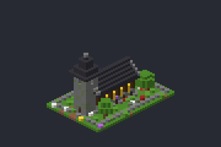 Capela de Pedra da Lagoa no Minecraft