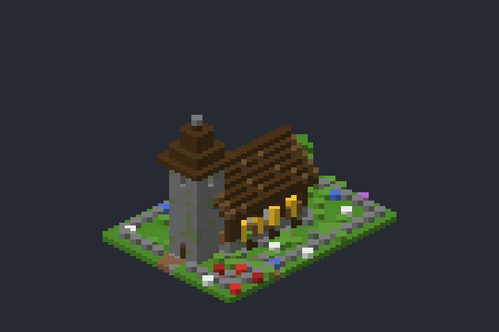 Capela de Pedra da Ponte no Minecraft