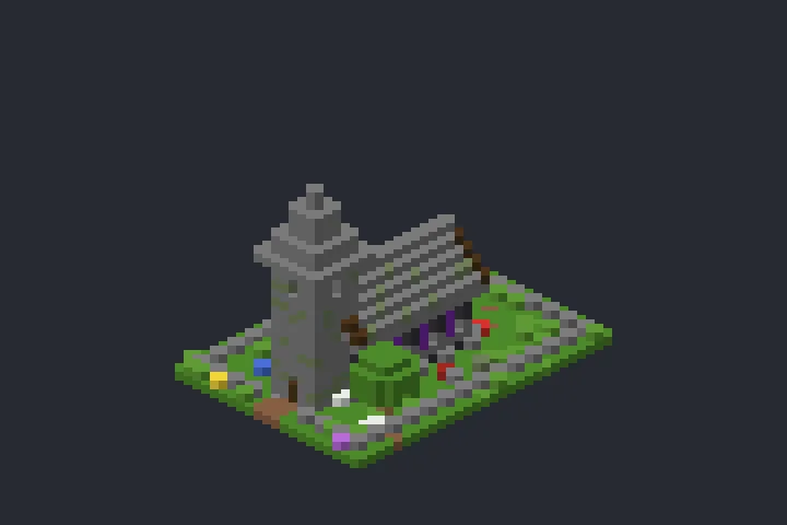 Capela de Pedra das Flores no Minecraft