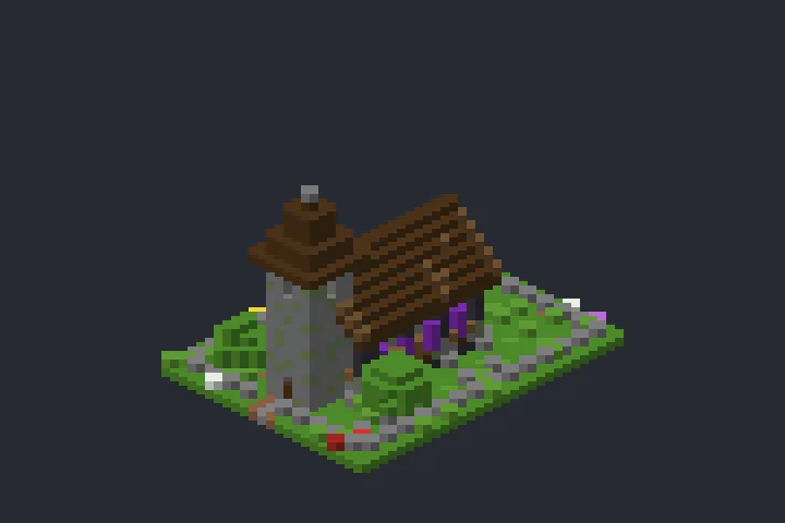 Capela de Pedra das Hortênsias no Minecraft