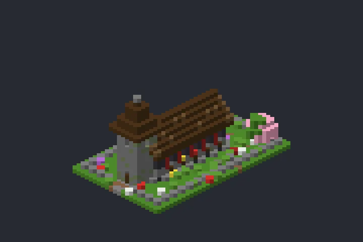 Capela de Pedra do Jardim no Minecraft
