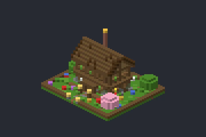 Casa Aconchegante do Riacho no Minecraft