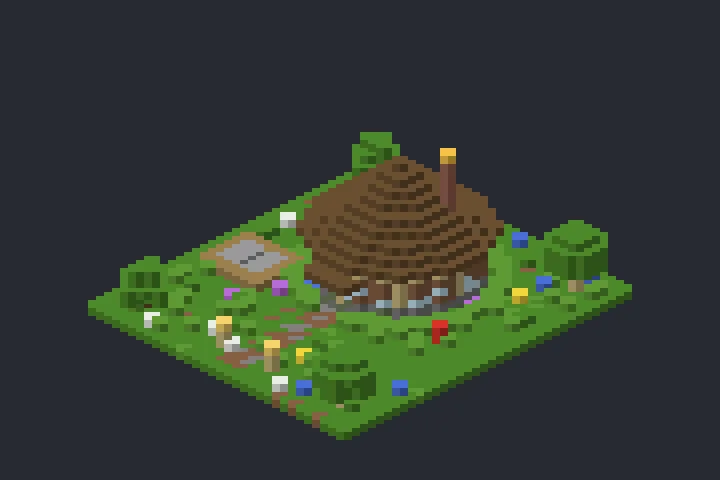Casa Circular da Campina no Minecraft