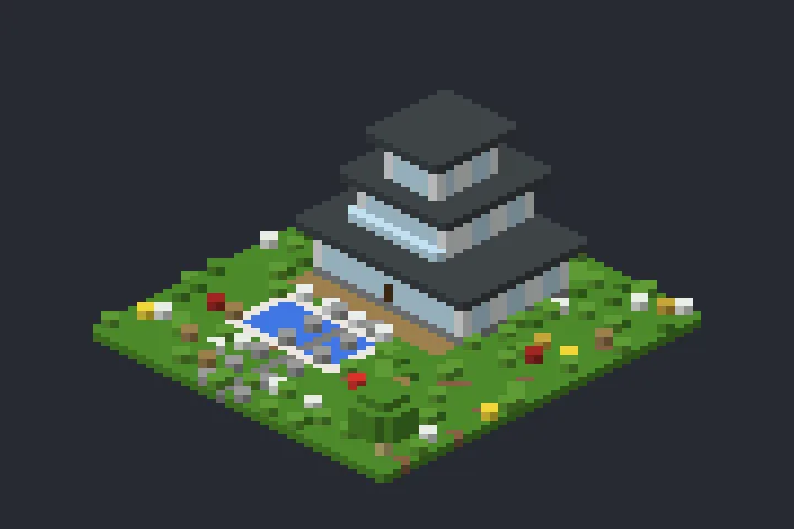 Casa Contemporânea da Clareira no Minecraft
