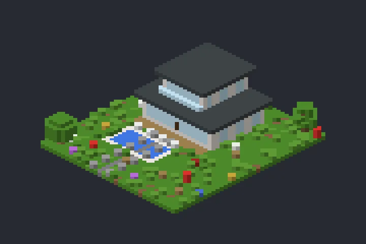 Casa Contemporânea da Lagoa no Minecraft