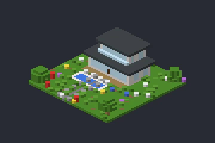 Casa Contemporânea da Primavera no Minecraft