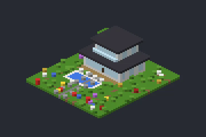 Casa Contemporânea do Planalto no Minecraft