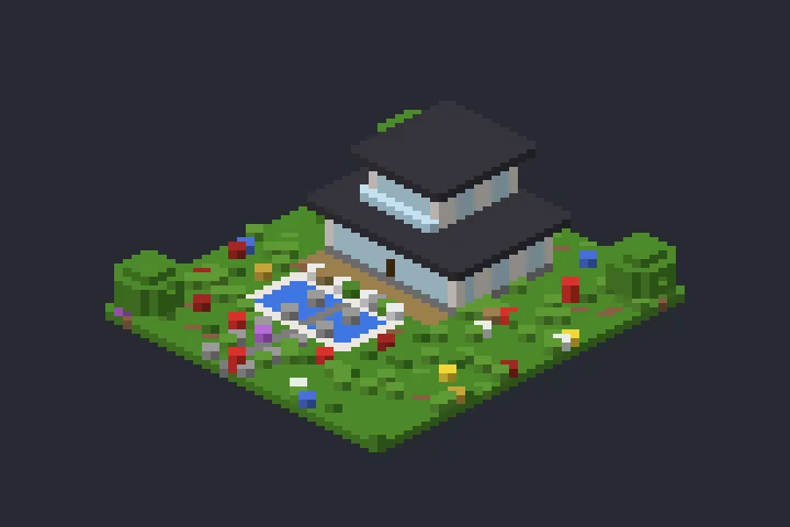 Casa Contemporânea do Salgueiro no Minecraft